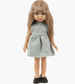 Cotton Tea Vert Faustine Dress for Amigas Girl Doll