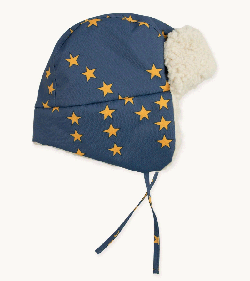 Navy Tiny Stars Chapka Hat by Tinycottons