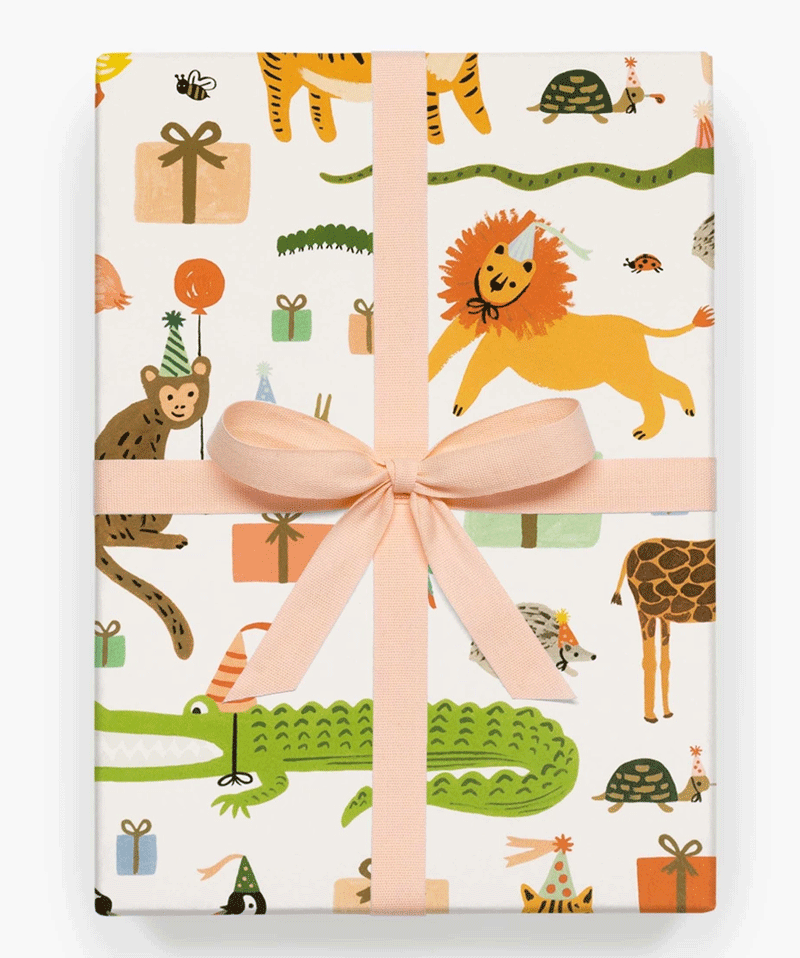 Party Animals Wrapping Sheet by Rifle Paper Co