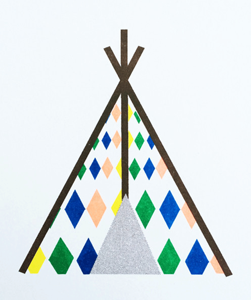 Tee Pee A3 Print by Scout Edition