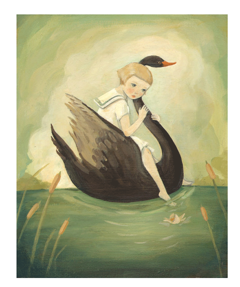 Black Swan Print by Black Apple