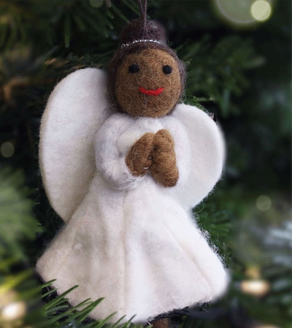 Christmas Angel Hanging Tree Decoration by Felt So Good