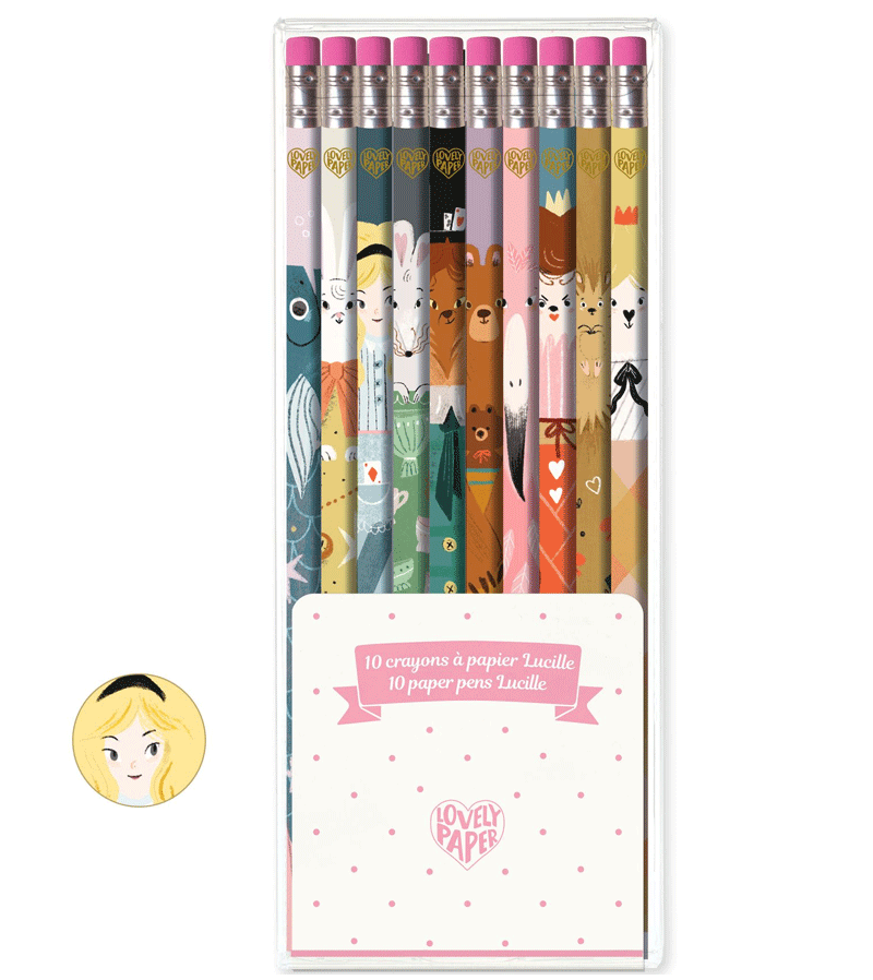 Set of 10 Steve Pencils by Lucille Michieli