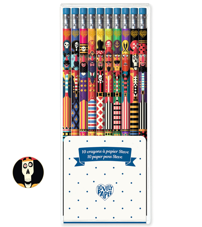 Set of 10 Steve Pencils by Djeco