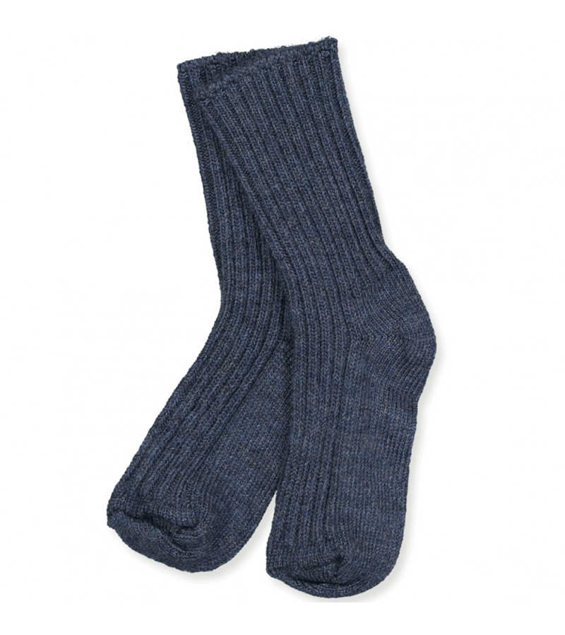 Denim Melange Wool Socks by Joha