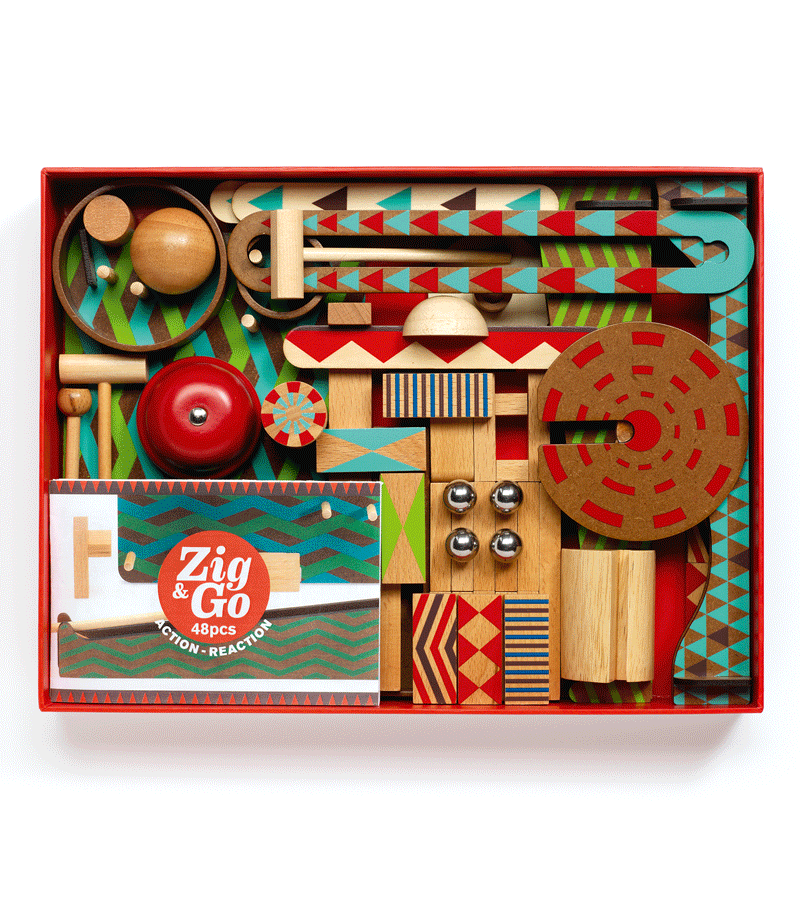 Zig & Go -Big Boom Wall 48 pcs Marbel Run by Djeco - Niddle Noddle