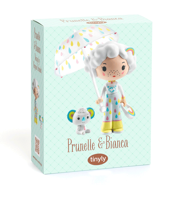 Prunelle & Blanca Tinyly Doll Figure by Djeco