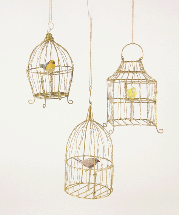 Gilded Birdcage Ornament by Cody Foster