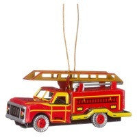 Fire Engine Tin Ornament