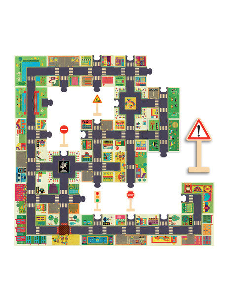 Giant Puzzle - The City by Djeco