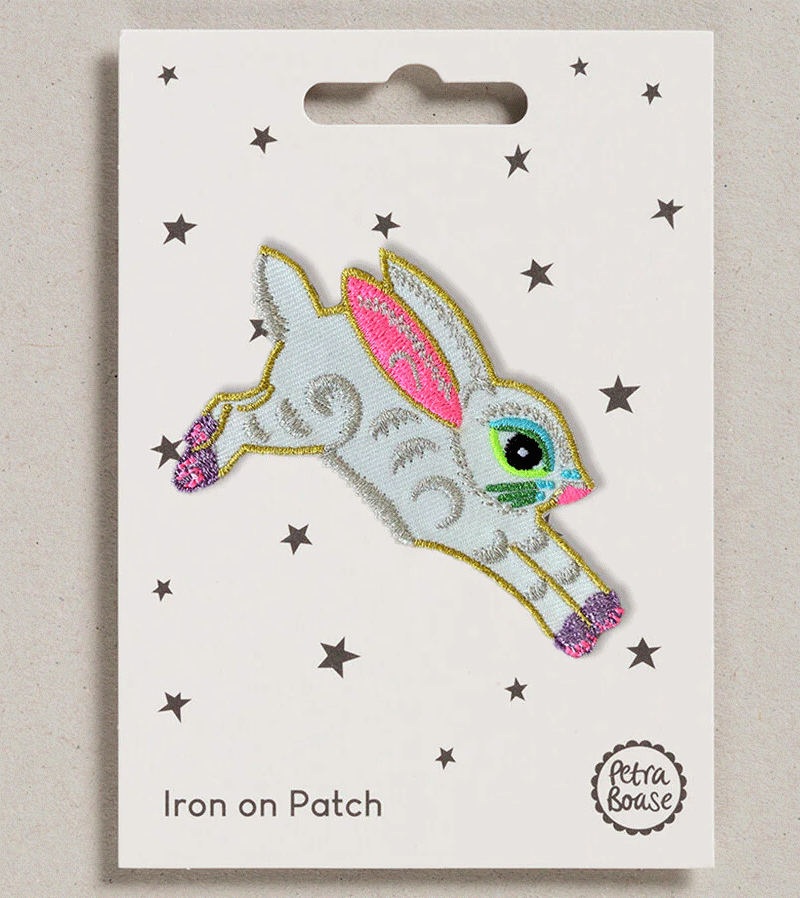 Rabbit Iron on Patch by Petra Boase