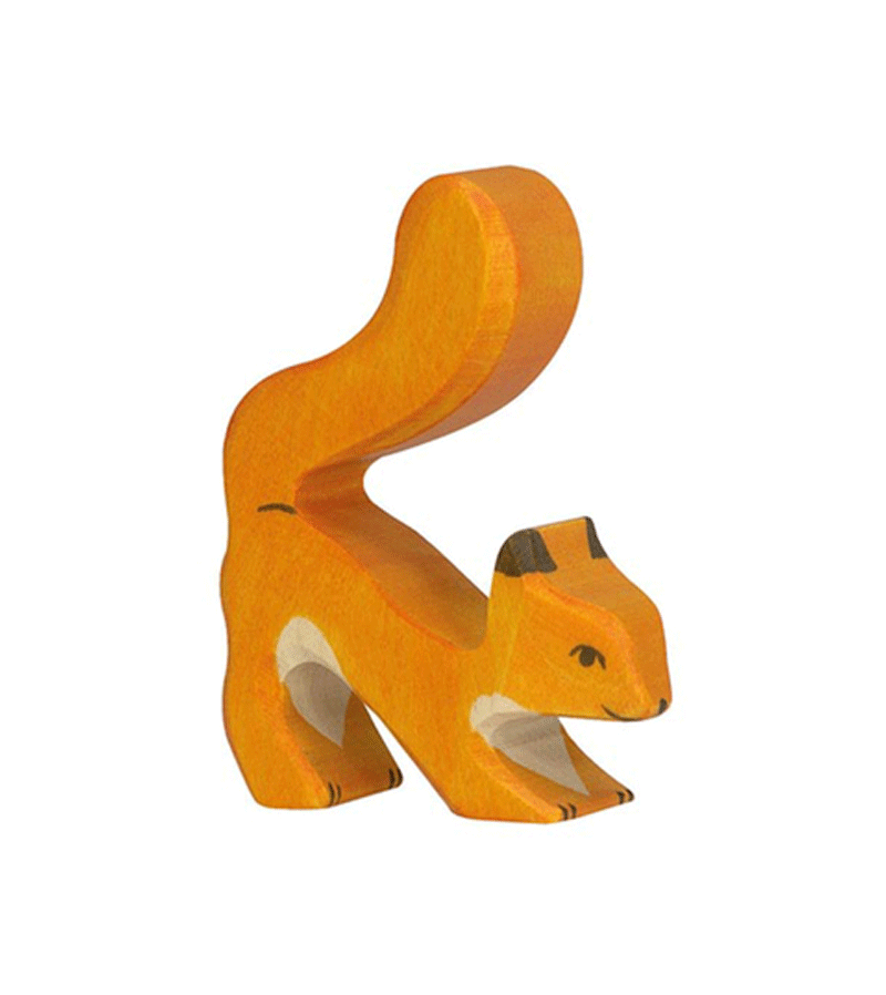 Wooden Stretching Squirrel by Holztiger