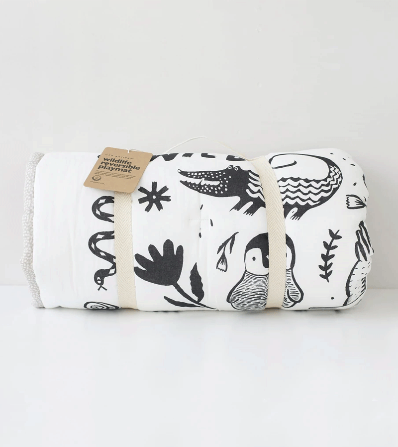 Wildlife Reversible Quilted Playmat by wee gallery - Niddle Noddle